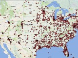 Pinmap of Tweets Related to HIV in the US