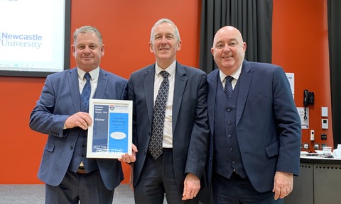 The SLS Team Receive their Newcastle University Award 