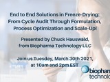 Chuck Hauswald, from Biopharma Technology LLC will be guest speaker at the SP LyoLean webinar 