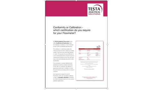 Conformity or Calibration – which certification tech note