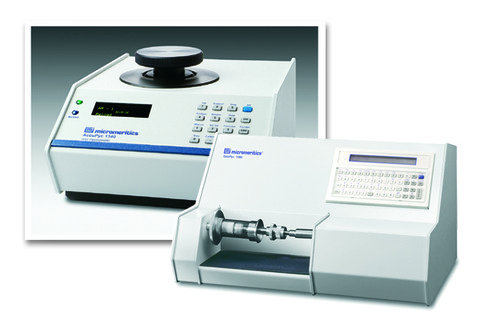 Micromeritics's AccuPyc II 1340 and GeoPyc 1360 pycnometers can be worked in tandem