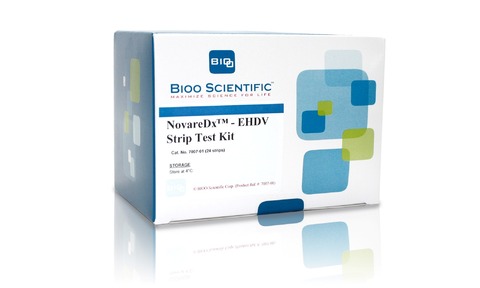 NovareDx EHDV Strip Test Kit is a qualitative lateral flow test designed for use in the field or far